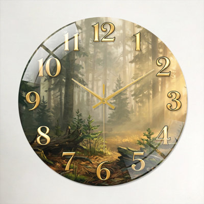 Horloge murale décorative en bois Forest Forest