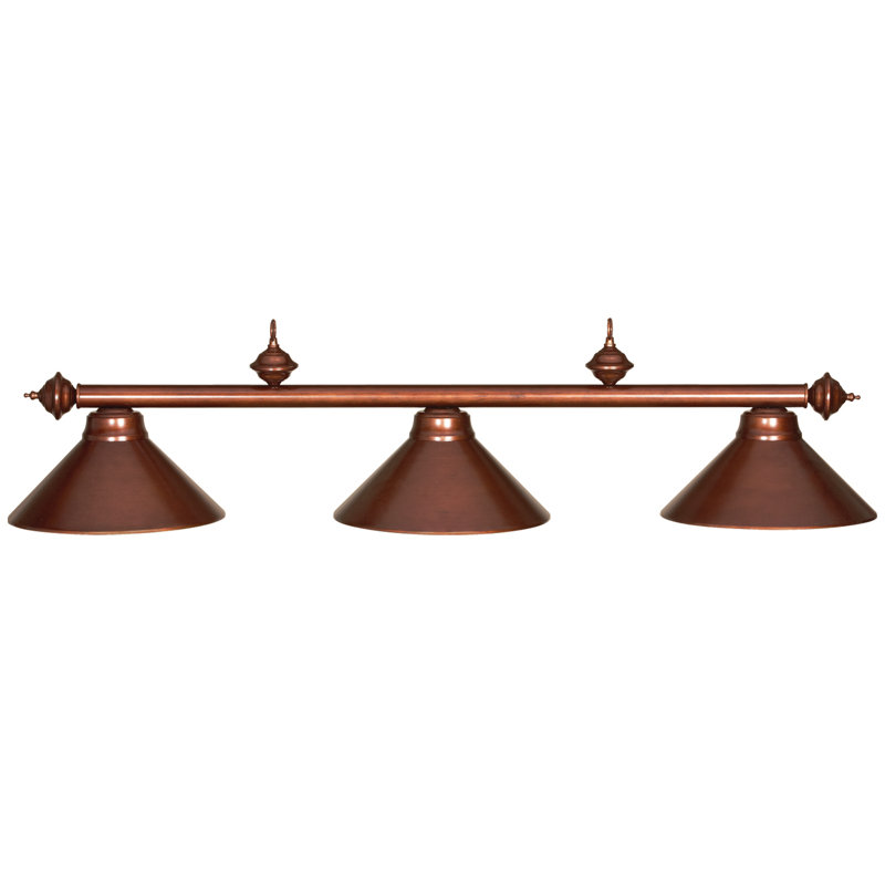 Bowdon 3 - Light Pool Table Linear Pendant By RAM Game Room, Chestnut