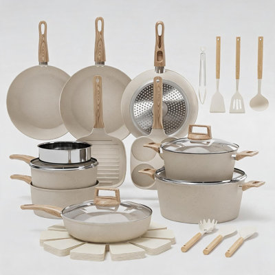 31-Piece Ceramic Non-Stick Cookware Set