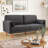 72.84'' Wide Modern Upholstered Fabric Square Arm 3-Seater Couch with 2 Pillows and Solid Wood Legs for Contemporary Living Rooms (Set of 2)-119023965