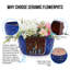 Pot de fleurs rond en céramique 3 pièces, pot de fleurs intérieur / extérieur moderne