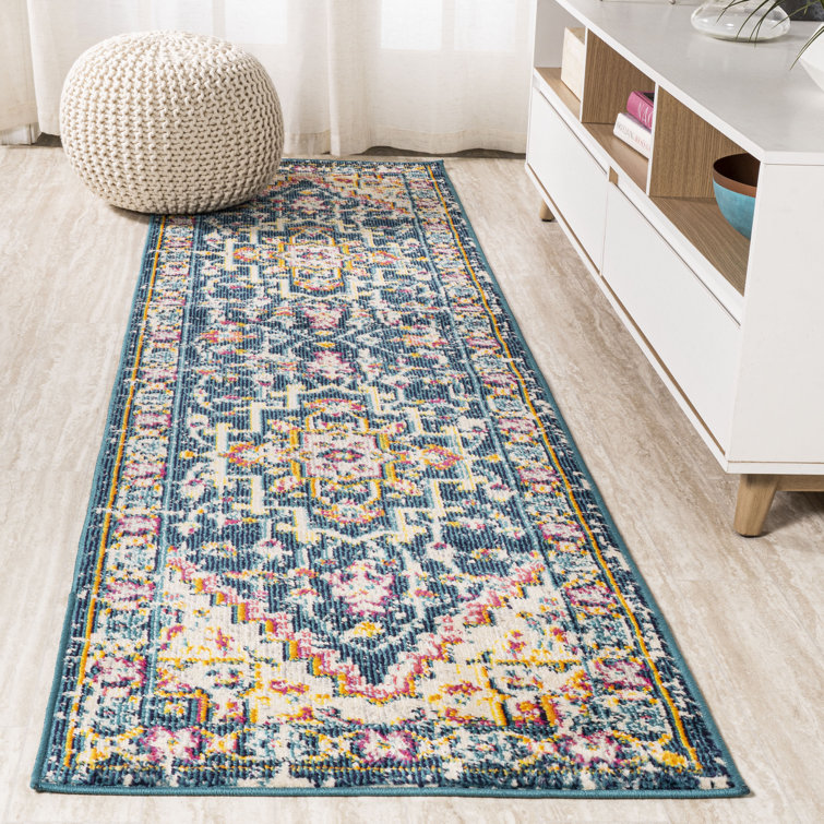 Brooklyn Geometric Medallion Blue/Beige Rug