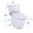 TOTO® Nexus® 1G® Two-Piece Elongated 1.0 GPF Universal Height Toilet with CEFIONTECT and SS234 SoftClose Seat, WASHLET+ Ready, Cotton White