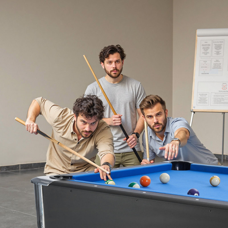 Pool Table, 213cm Portable Billiards Tables, Adjustable Feet Stable Game Table, Entertainment Set Includes Ball, Cue, Rack, Chalk and Brush, Black with Blue Cloth, for Family Use Recreation Room