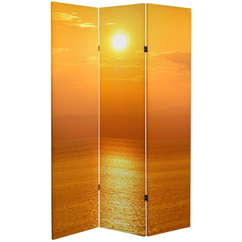 Paravent haut 6 pi Ocean Sunrise, 71" H x  47.25" W x 1" D