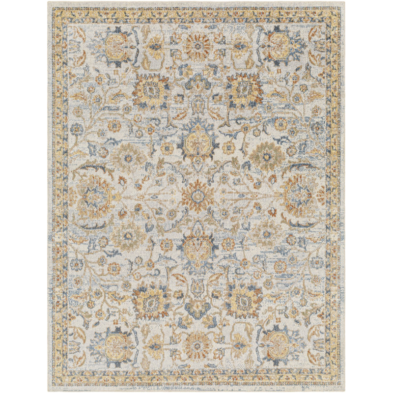 Tapis oriental en polyester tissé à la machine Anikyn Almendares, Rectangle 2 pi x 3 pi