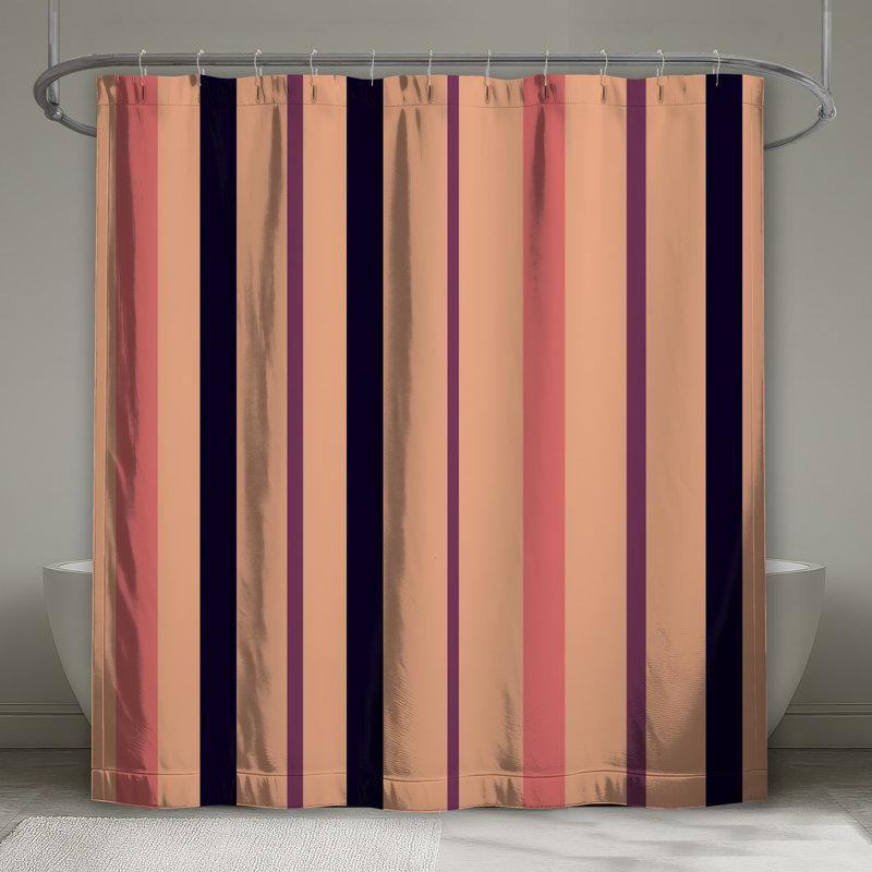 Rideaux de douche à rayures verticales, L 70 po x H 84 po
