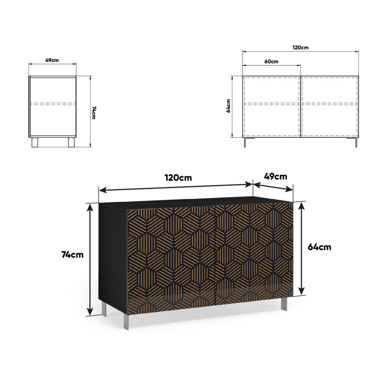 Baca 2 - Door Standard Accent Cabinet, Brown