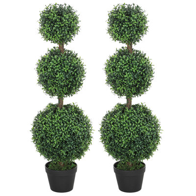 2 pièces / ensemble. Topiaire de buis artificiel, fausses plantes en pot