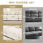 Coussin modulaire surdimensionné de 92 po avec accoudoirs extra larges en velours côtelé modulaire Cloud-133672732
