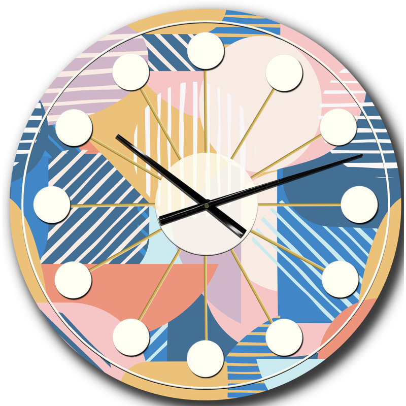Horloge murale tendance Mid-Century, Grand
