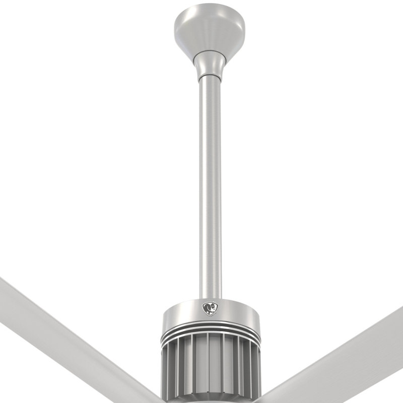 i6 Ceiling Fan Down Rods, Brushed Silver, 24 inches