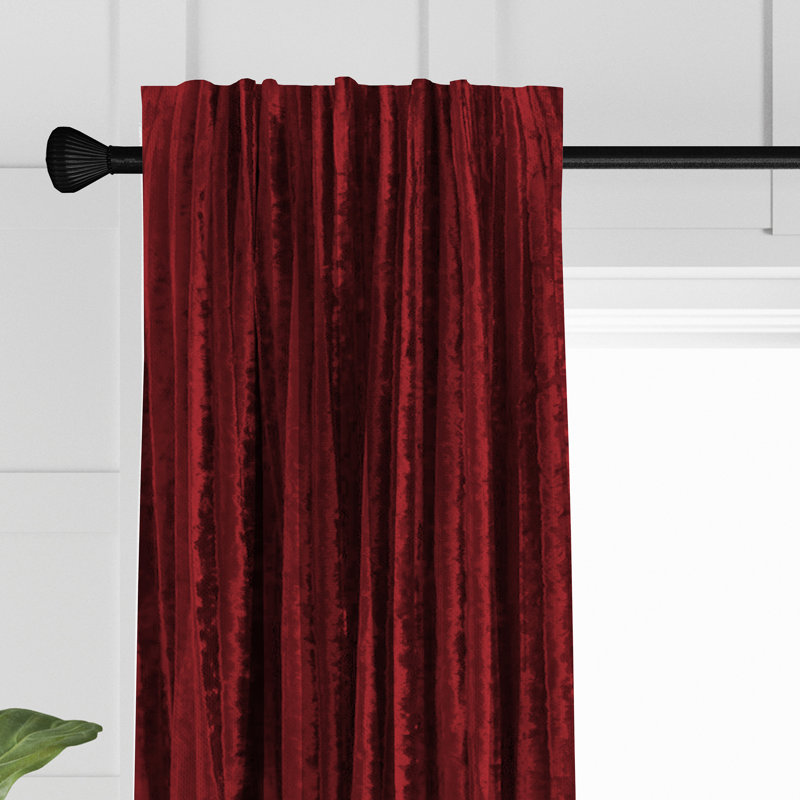 Panneau de rideau simple obscurcissant avec passe-tringle de couleur unie, Soufre, l 50 po x L 120 po