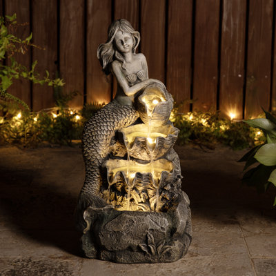 Outdoor Floor Fountain with Lights
