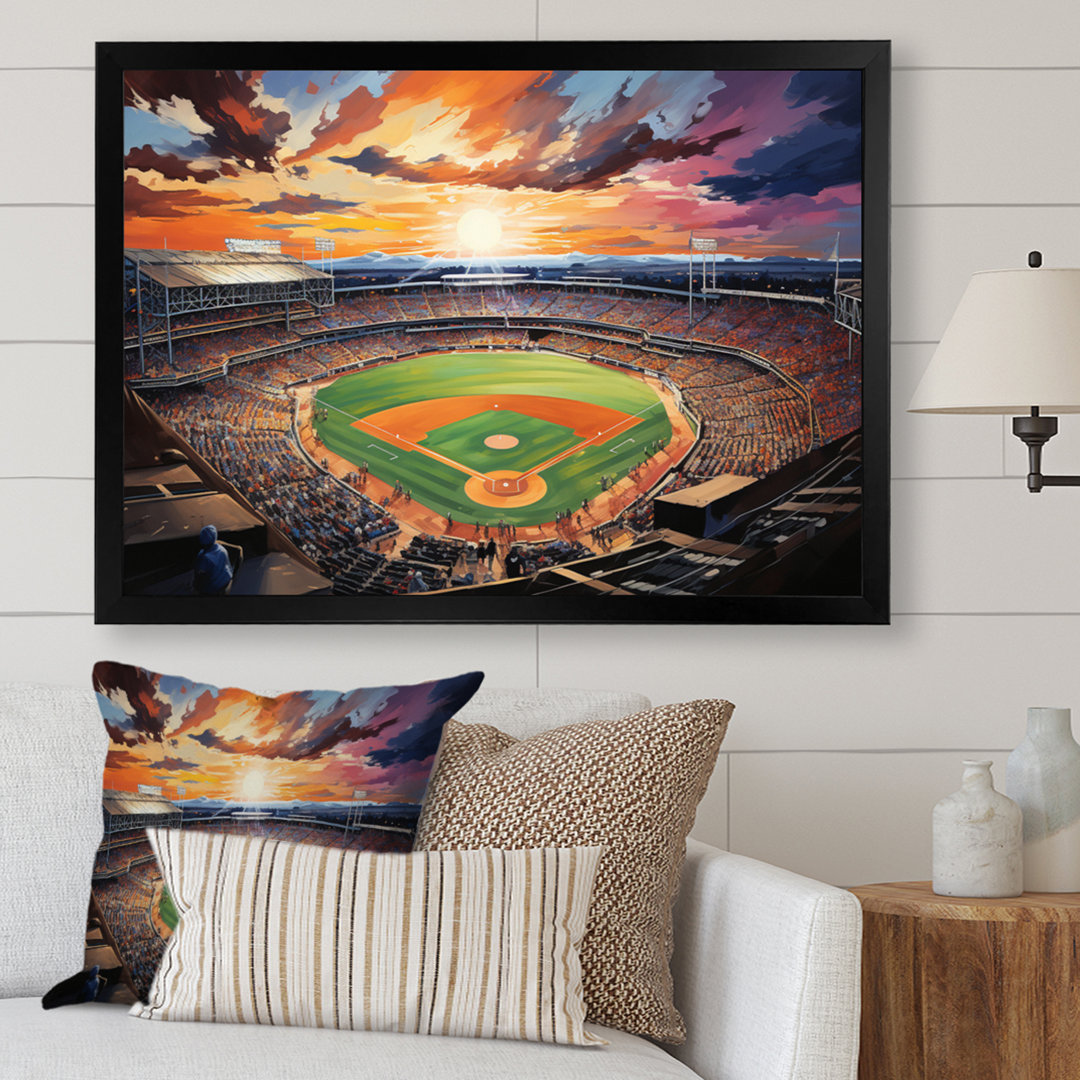 Abstract Baseball Stadium V - Stadiums Wall Art Winston Porter 