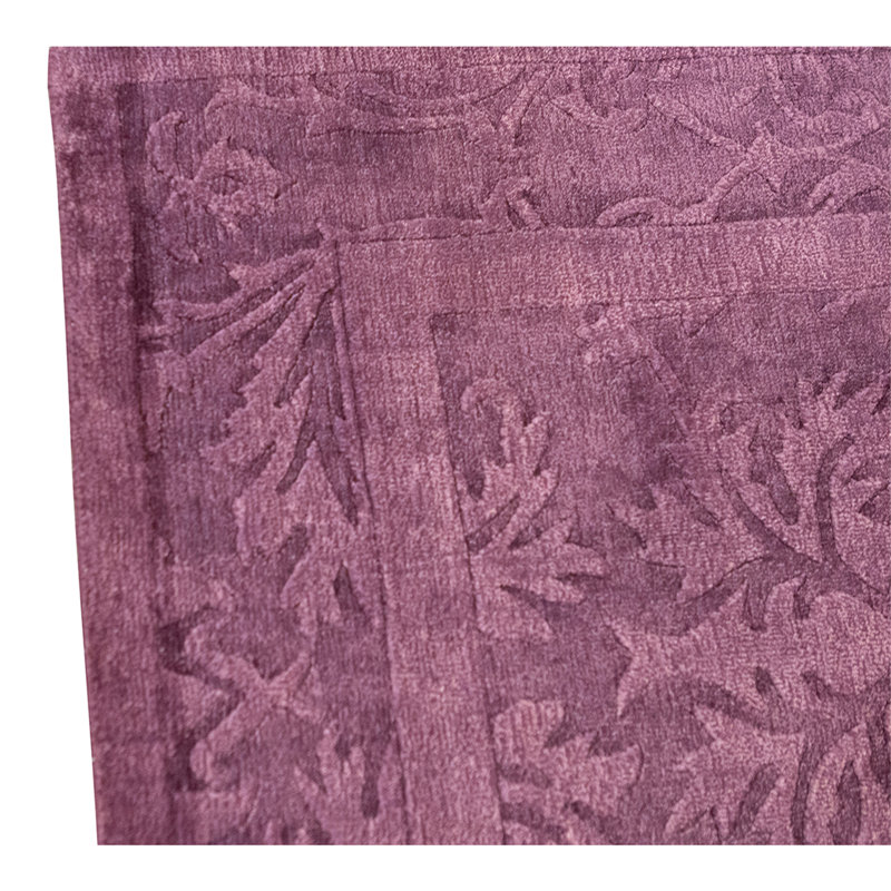 Hand Knotted Area Rug in Plum