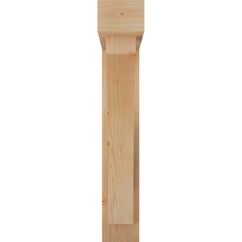 Thorton Block Bracket with Offset Brace, 36 x 28, 6"W Douglas Fir (Rough Sawn)