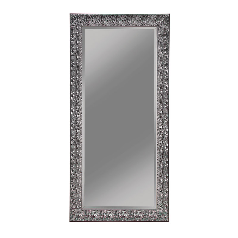 Miroir de plancher rectangulaire 32 po x 66 po noir, Noir, 67,5" H x 33,5" L