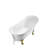55" Streamline Clawfoot Soaking Acrylic Bathtub With Drain, Clawfeet, and Bamboo Tray-76078769-76078775