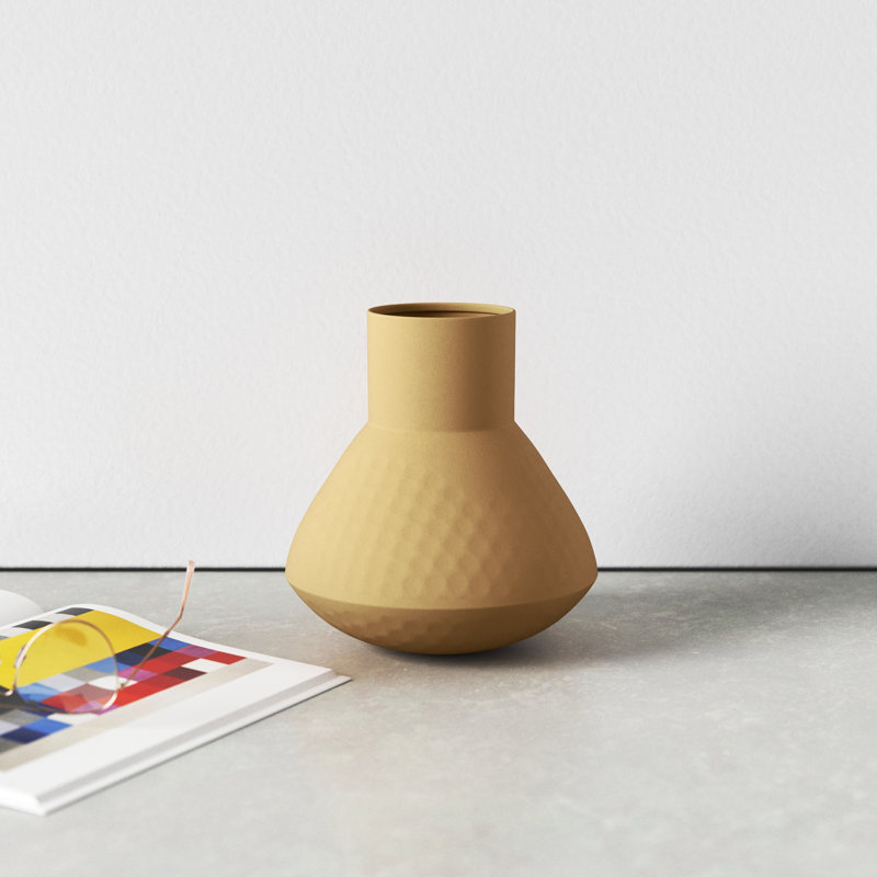 Textured Metal Vase