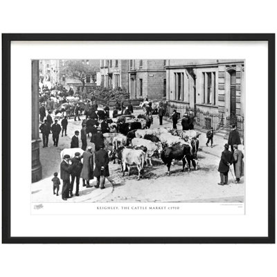 Keighley, the Cattle Market C1910 1 Piece Single Picture Frame Wall Art
