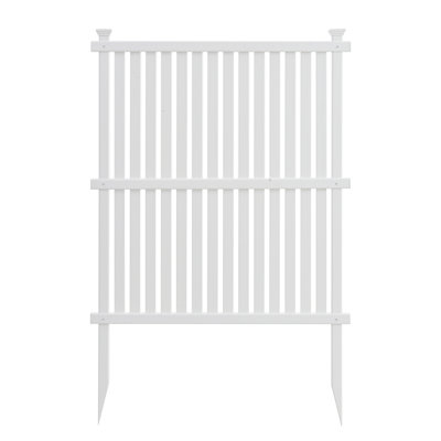 Privacy Screen Panels Kit  Air Conditioner Trash Can Enclosure  Vinyl  white color