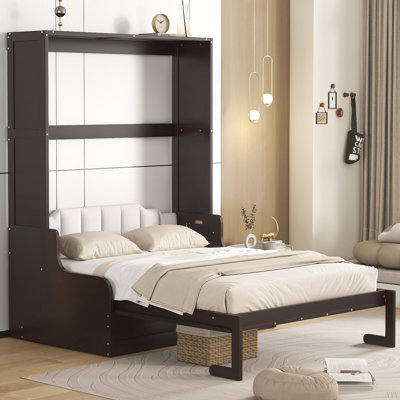 Soloma Queen Murphy Bed with Sofa Cushion