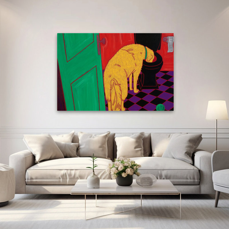 Boire problème - art animaux contemporains, H 40 po x l 60 po