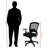 Brass Adjustable Height Polyester Office Chair, Black 39.10'' H X 23.52'' W X 23.52'' D