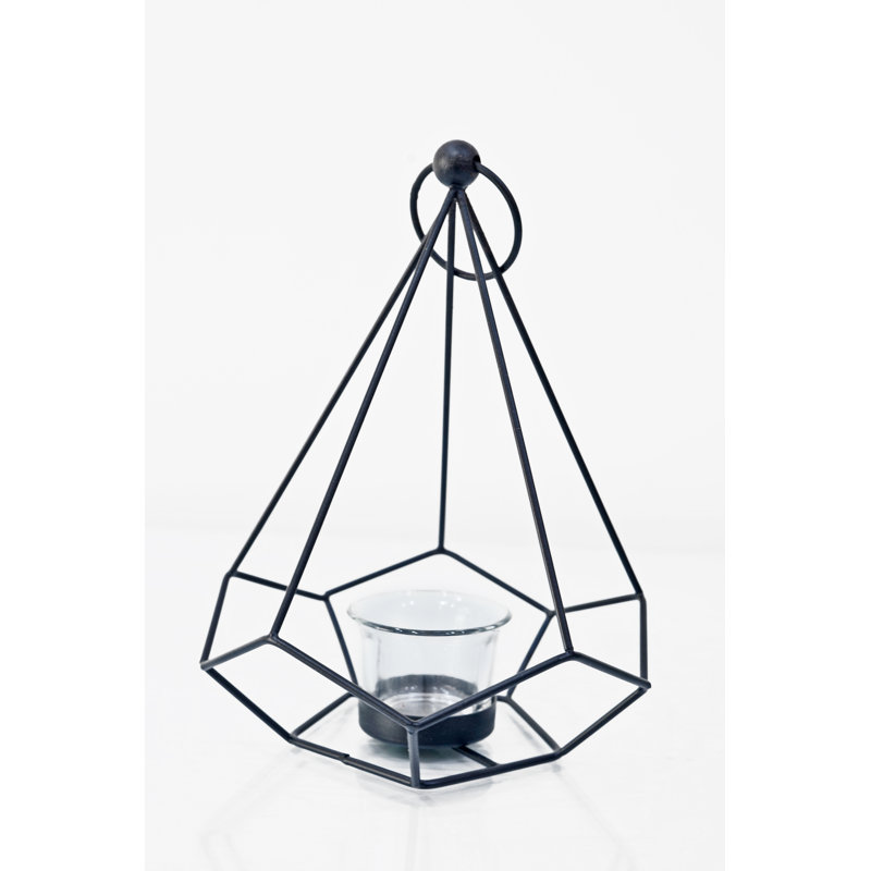Porte-bougie en verre de 10,6 po