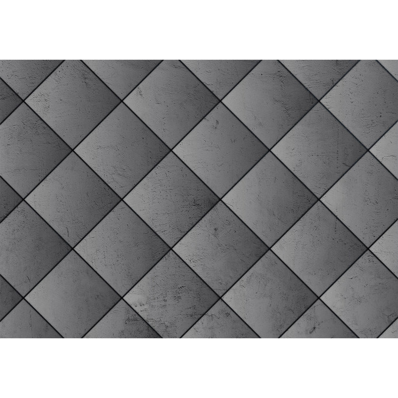 Murale peler et coller Lindia, Gris foncé, L 41 po x l 57 po