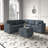Upholstered L-shaped Corduroy Sectional 4-Seat Sofa with Storage and Ottoman-557322697