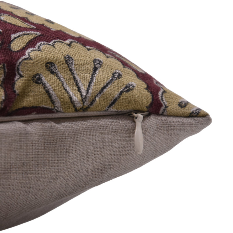Pillow Cover, Square, 20"H x 20"W, Red Floral