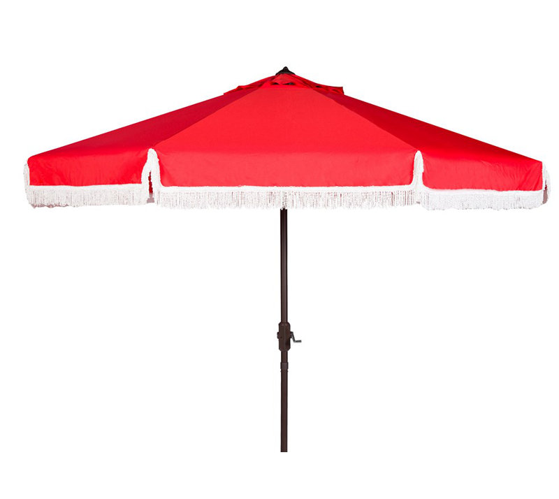 Outdoor Argentina Beach Parasol, Red/White
