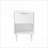 Modern White Nightstand with 1 Drawer &amp; Open Shelf, Gold Handle