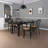 Black Free Form Solid Wood Dining Table-2075335856