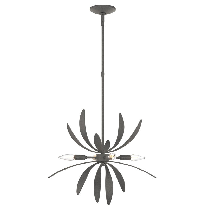 Dahlia 4 - Light Sputnik Chandelier, Natural Iron