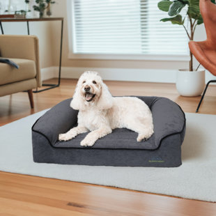 BuddyRest Grand Supreme Premium Leather Orthopedic Dog Bed – Luxury Cooling Memory Foam, Waterproof