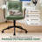 Tufted Button Double Layer Padding Faux Leather Swivel Office Chair-180711433