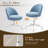 25.1" W Modern Office Chair With Wheels, Adjustable Task Chair Featuring Soft-padded Backrest For Office And Bedroom Use.-419989137