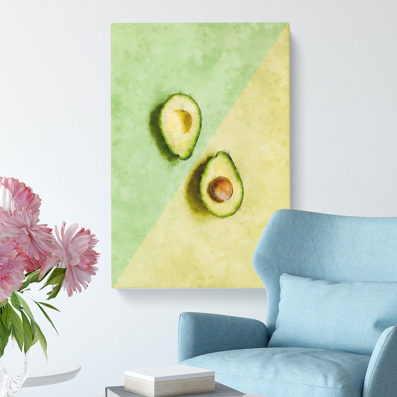 Avocado Split - Wrapped Canvas, 91cm H x 60cm W x 3cm D