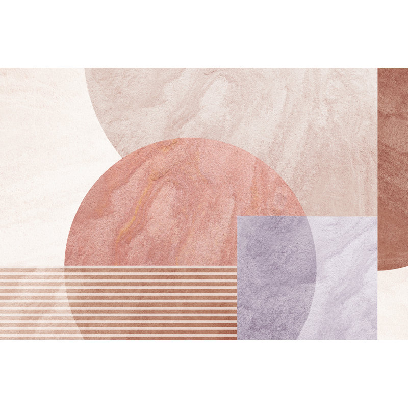 Rudiger Vinyl Machine Printed Area Rug, Rectangle 3'3.4" x 4'11.1"