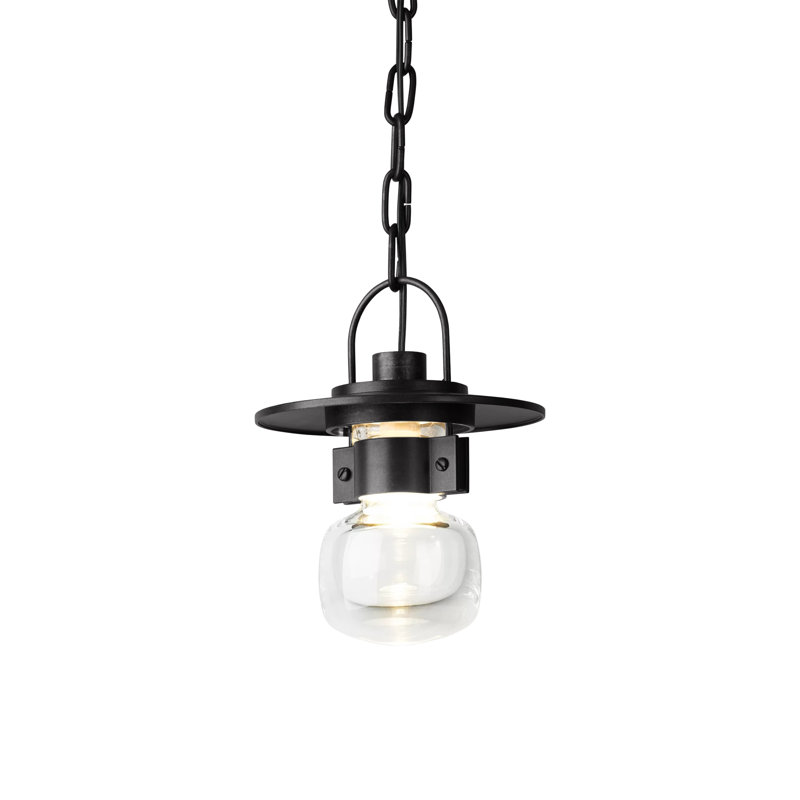 Mason 1 - Light Outdoor Pendant, Black, 10.6" H x 8.2" W x 8.2" D