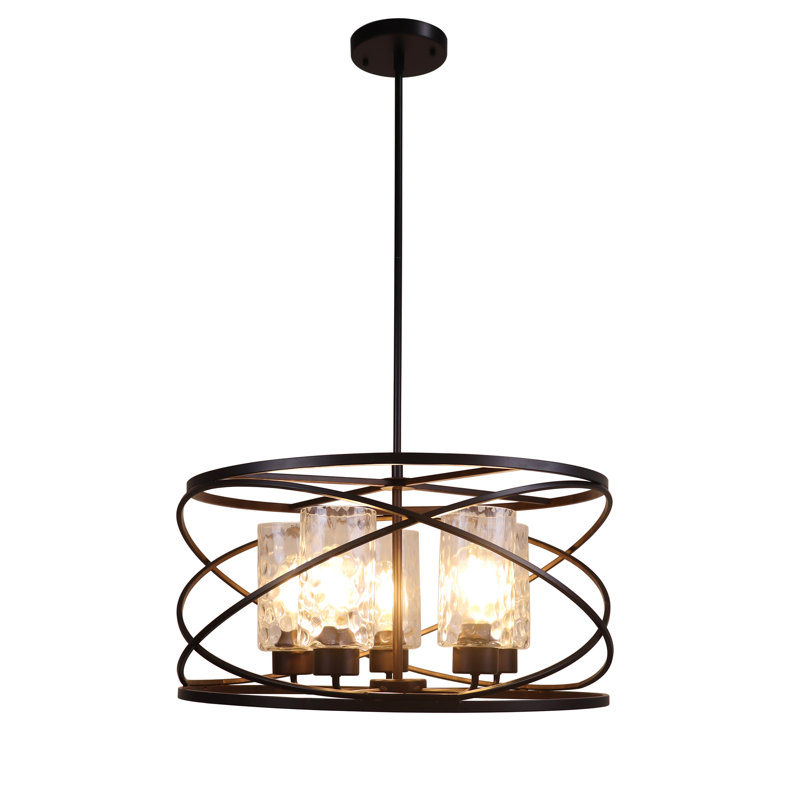 Luminaire suspendu tambour 5 lumières