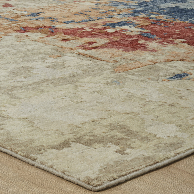 Solaris Ember Cascade Hand-Knotted Wool Area Rug, Rectangle 8' x 10'