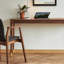 Bureau rectangulaire en bois massif avec tiroirs Walnut-949565246-949565245