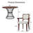 3-Piece 42'' Modern Round Dining Set with Wood Top and 2 Upholstered Armchairs, Metal Pedestal Base for Small Spaces-1536604478