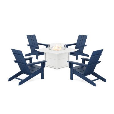 Chaise Adirondack d'extérieur avec table Raynard POLYWOOD x