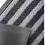 Tapis de porte polyvalent gris et noir à rayures