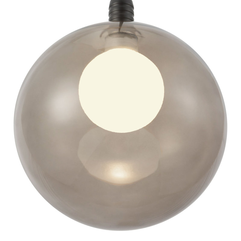 Bolla 6-in Gold dimmable LED Pendant, Matte Black